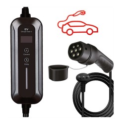 ROLINE Tragbares E-Auto Ladegert. CEI23-50 (IT. Typ-L) & Typ2 Stecker. 1-phasig. Mode 2. 16 A. 3.6 kW. 3 m
