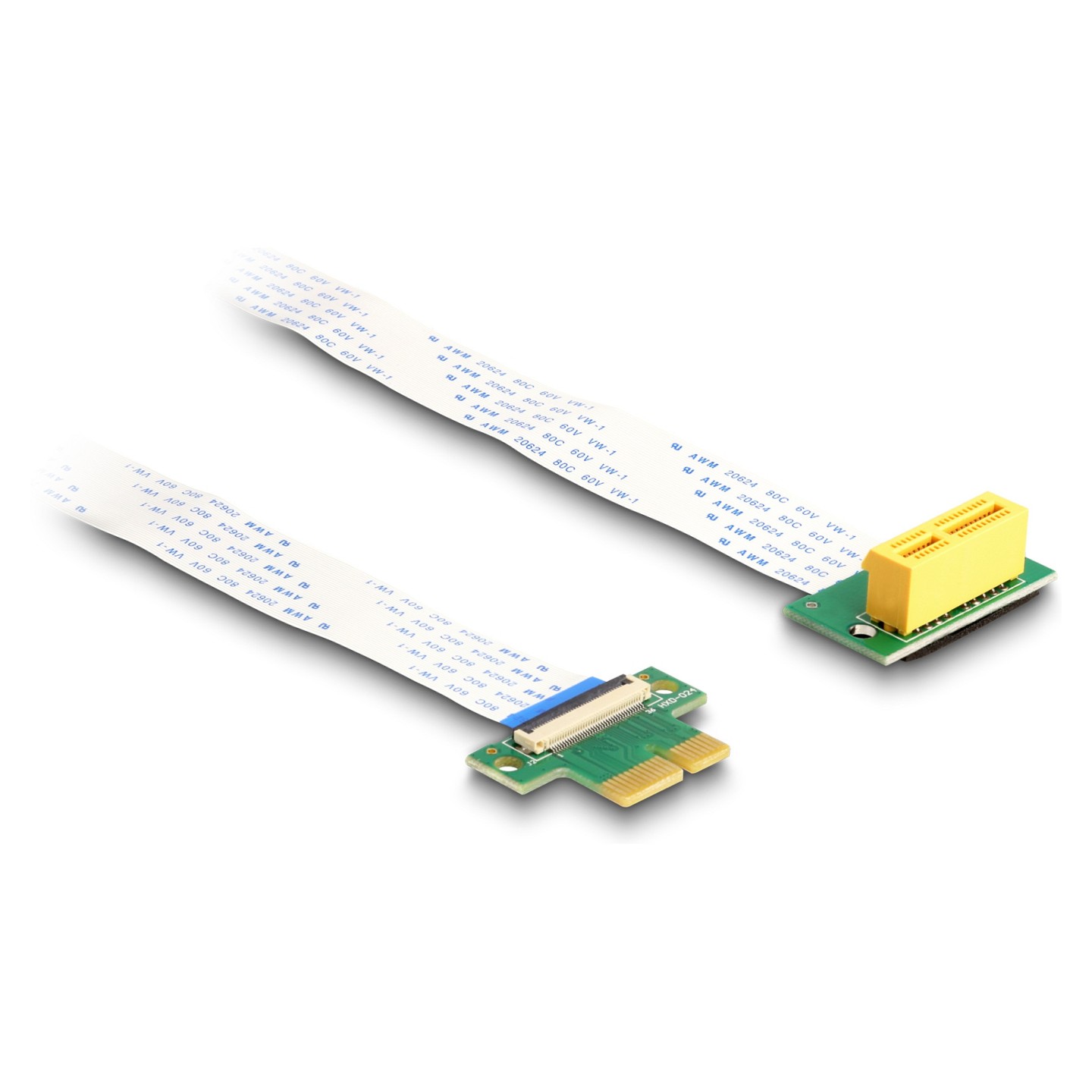 Riser Karte PCI Express x1 Stecker zu x1 Slot 90° gewinkelt mit FPC Kabel 30 cm — Buy in Cyprus with Fast Delivery