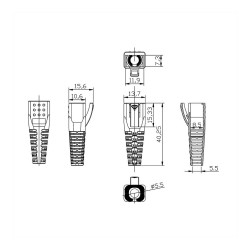 ROLINE Knickschutztlle fr RJ-45. 10 Stck. gelb — Buy in Cyprus with Fast Delivery