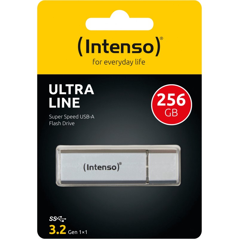 Buy Intenso Ultra Line USB Stick - 256GB USB 3.2 Gen1 (USB 3.0) Type-A, Silver in Cyprus, Nicosia, Limassol, Larnaka, Pafos