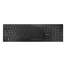 Cherry KW 9100 Slim - Full-Size Wireless Keyboard (Black/Grey) - RF 2.4GHz + Bluetooth, Portuguese Layout