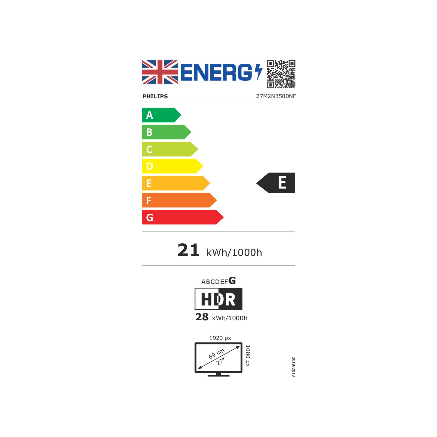 Philips 68.5cm (27.0') 27M2N3500NF 16:09 HDMI+DP black grey — Buy in Cyprus with Fast Delivery