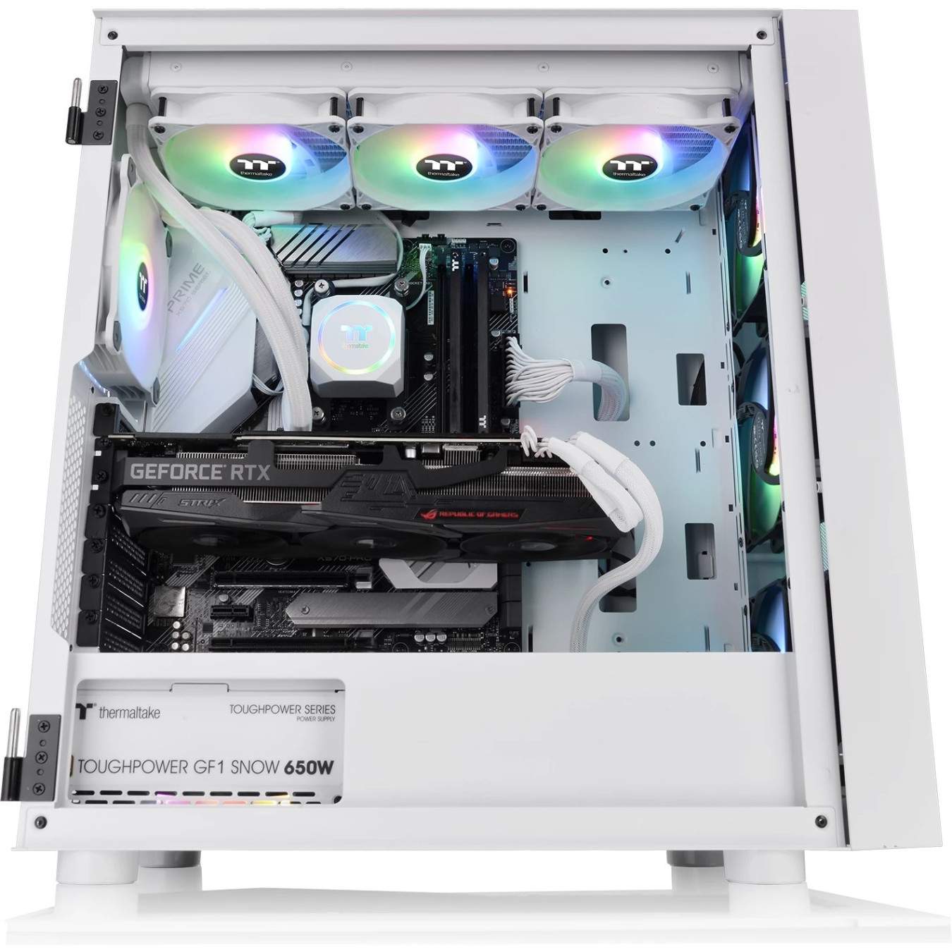 Thermaltake H570 TG ARGB - Mid Tower PC Case - Snow White, Tempered Glass, ARGB Fans, E-ATX/ATX/mATX/mini-ITX