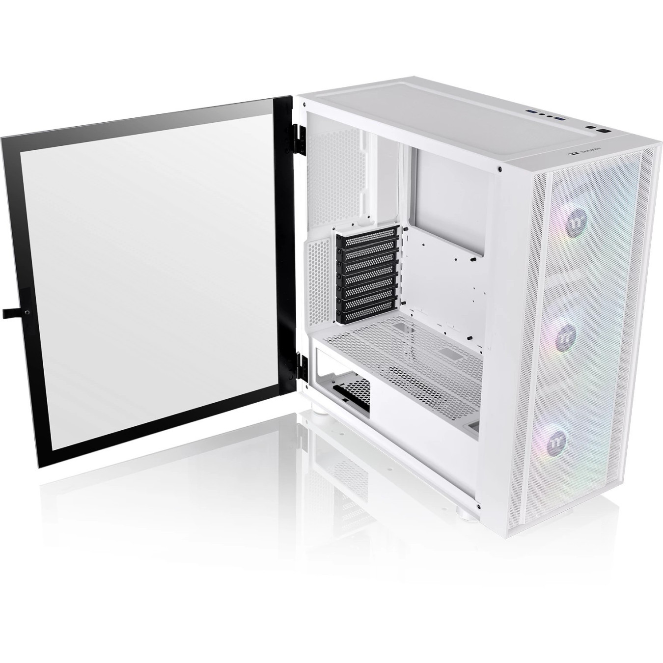 Thermaltake H570 TG ARGB - Mid Tower PC Case - Snow White, Tempered Glass, ARGB Fans, E-ATX/ATX/mATX/mini-ITX