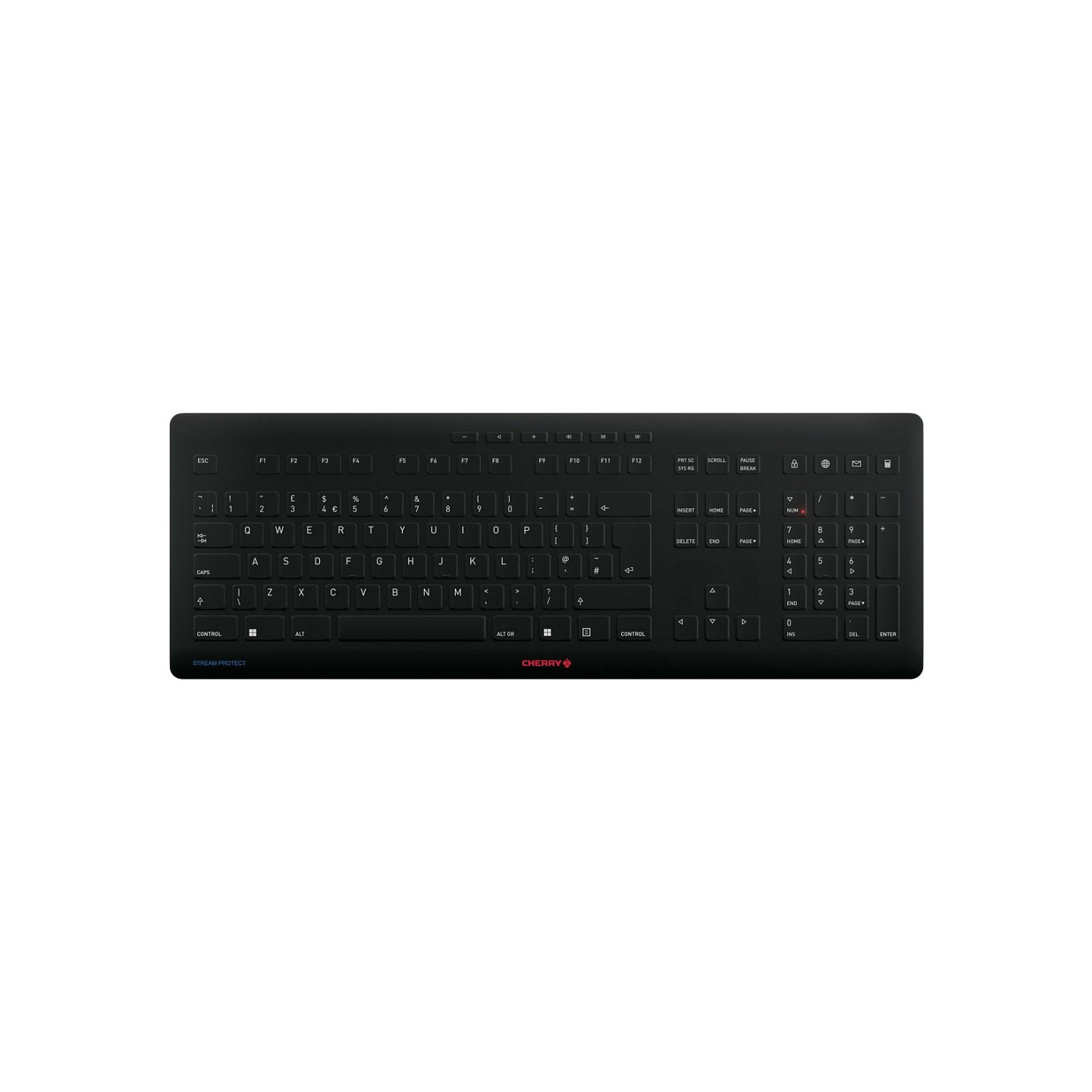 CHERRY STREAM PROTECT KEYBOARD Wireless GB-Layout sw — Buy in Cyprus with Fast Delivery