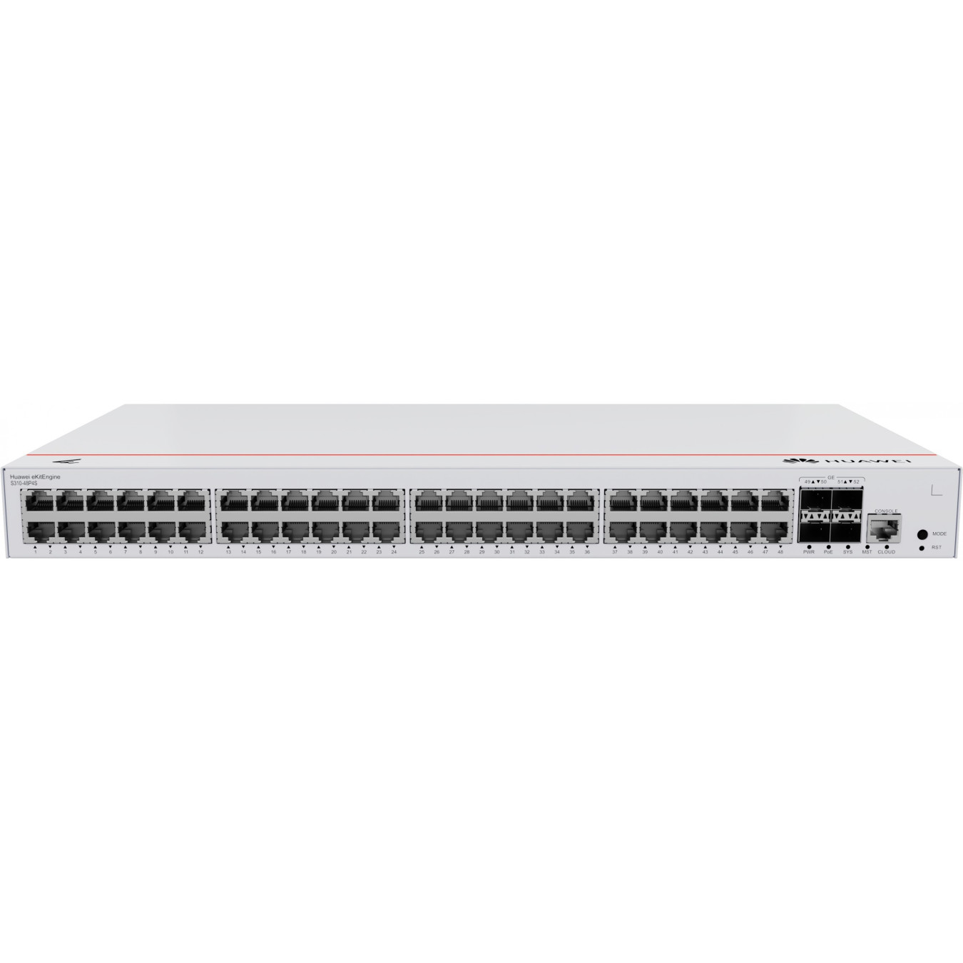 Huawei eKit S310-48P4S - Managed L3 48-Port Gigabit PoE Switch, 380W PoE Budget, Grey, 1U Rackmount