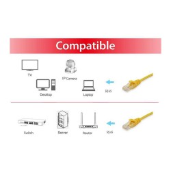 Equip Patchkabel Cat6A U UTP 2xRJ45 0.15m gelb LSZH Polybeutel — Buy in Cyprus with Fast Delivery