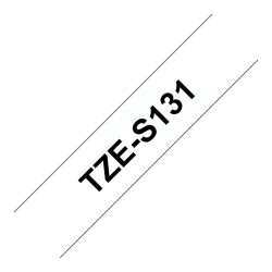 Schriftbandkassette Brother 12mm farblos schwarz TZES131 — Buy in Cyprus with Fast Delivery