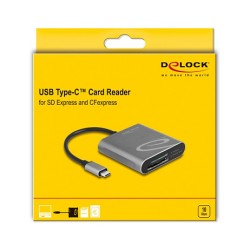 Delock USB Type-CTM Card Reader für SD Express und CFexpress Speicherkarten — Buy in Cyprus with Fast Delivery