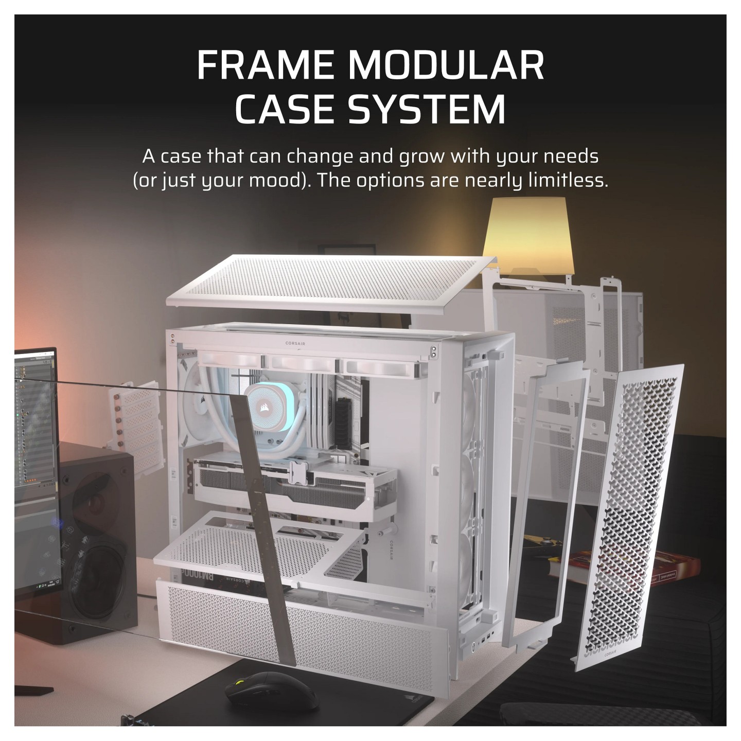 CORSAIR Frame 4000D RS Weiß Midi Tower ATX Gaming Gehäuse — Buy in Cyprus with Fast Delivery