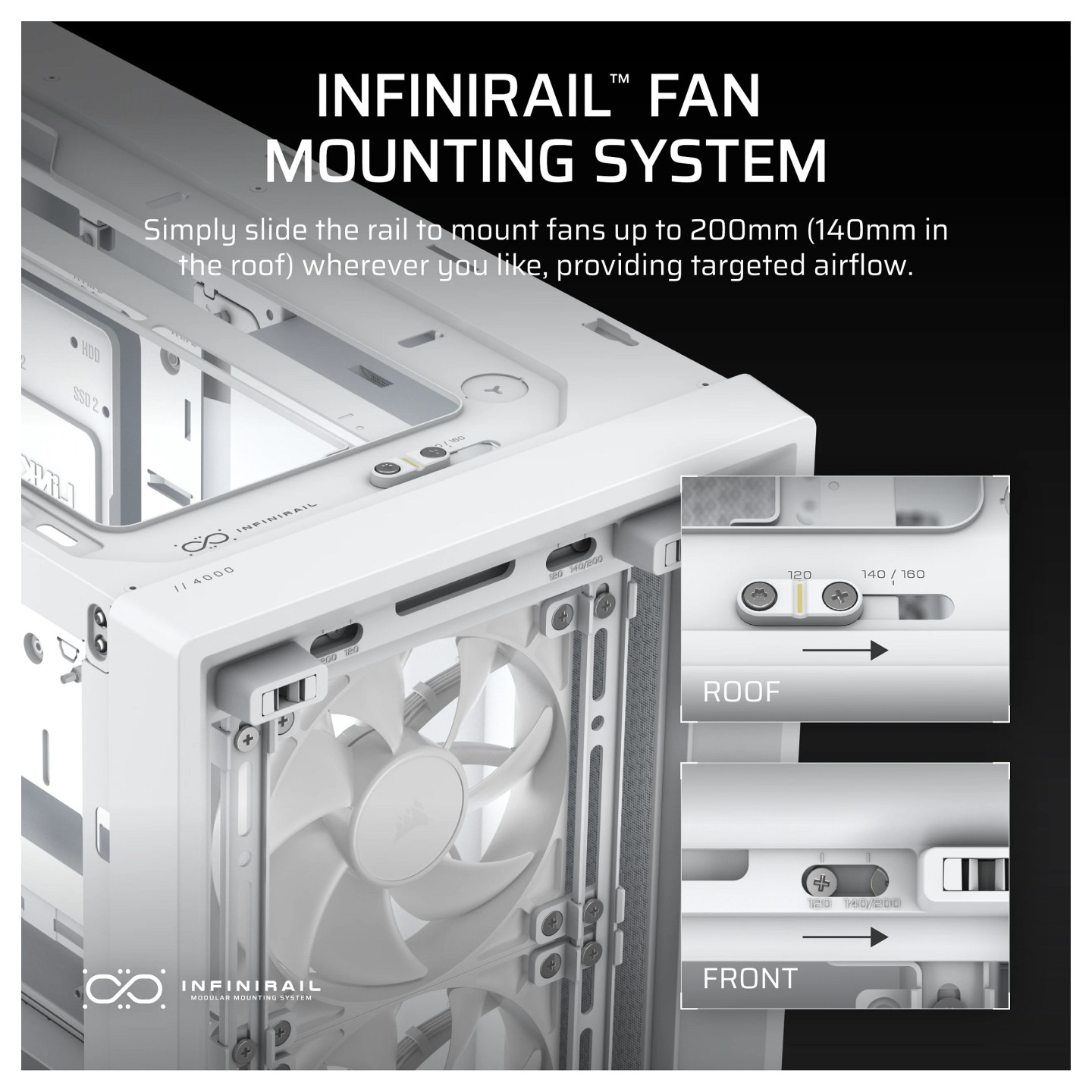 CORSAIR Frame 4000D RS Weiß Midi Tower ATX Gaming Gehäuse — Buy in Cyprus with Fast Delivery
