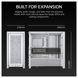 CORSAIR Frame 4000D RS Weiß Midi Tower ATX Gaming Gehäuse — Buy in Cyprus with Fast Delivery