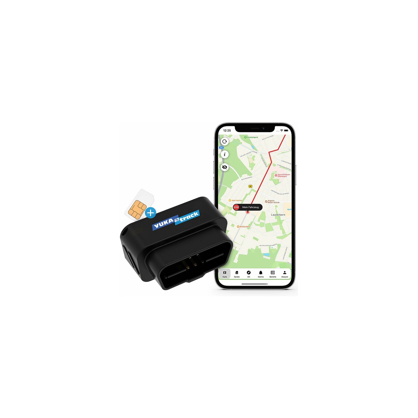 YUKAtrack AIO GPS OBD2 Car Tracker with SIM + Data Flat — Buy in Cyprus with Fast Delivery