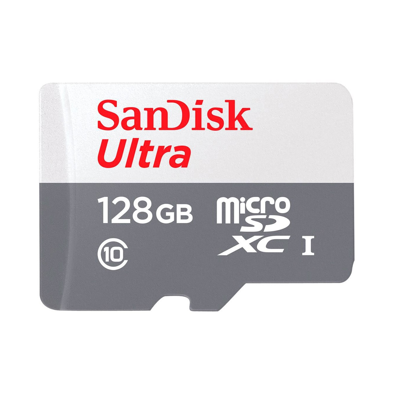 SanDisk Ultra microSDXC 128GB - Grey/Red - Class 10 UHS-I A1, up to 100MB/s + SD Adapter — Buy in Cyprus with Fast Delivery