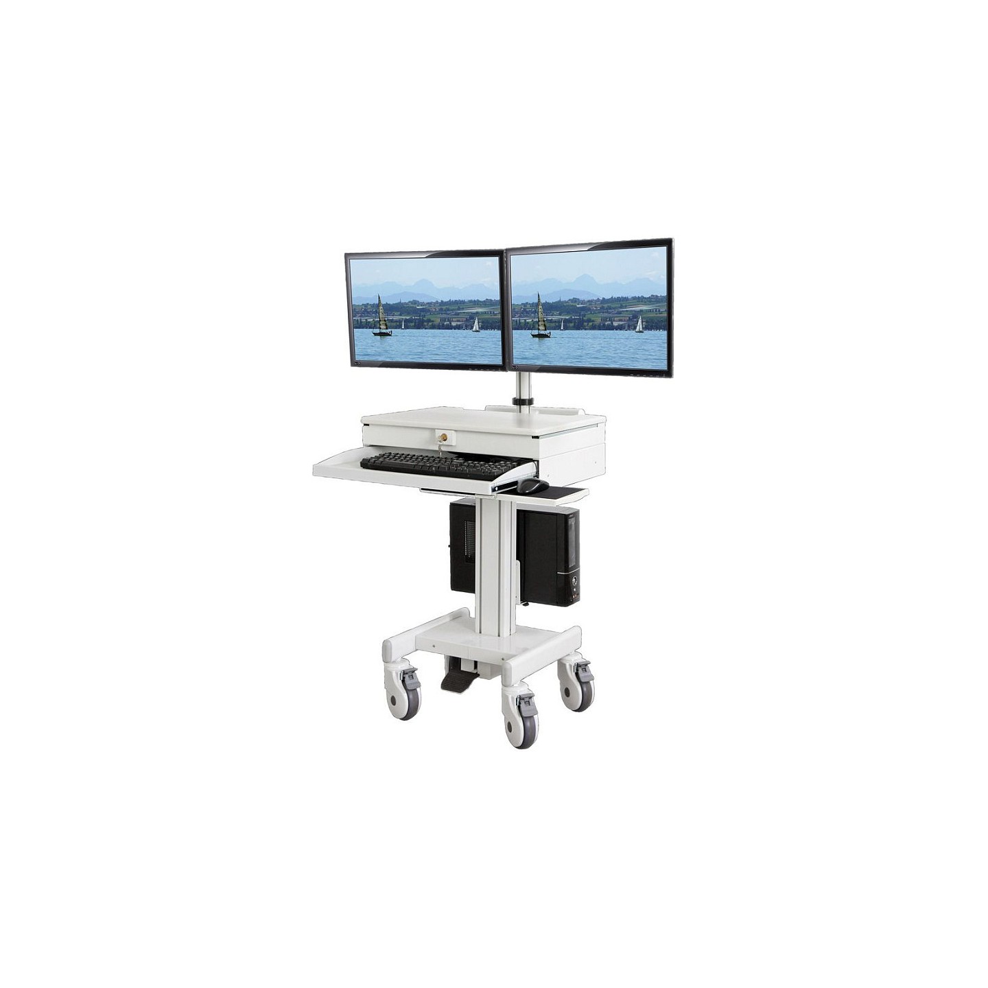 ROLINE Mobile PC- LCD-Arbeitsstation. hhenverstellbar. bis 26 kg — Buy in Cyprus with Fast Delivery