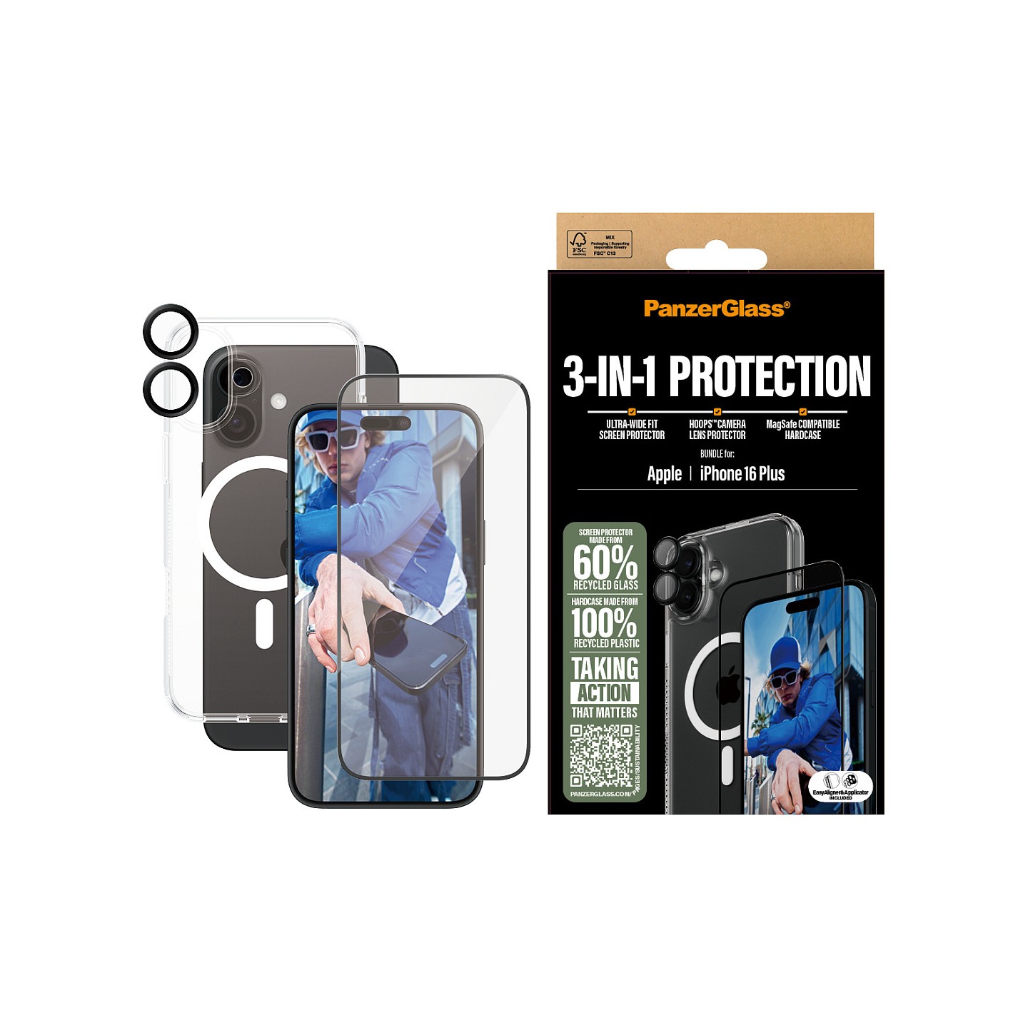 PanzerGlass 3-in-1 Protection iPhone 16 Plus — Buy in Cyprus with Fast Delivery