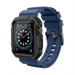 Premium Pro Armband für Apple Watch. Blau Schwarz. 40mm. 41mm. 38mm. 42mm (Series 10). GA-MAG-BNDA-P+BMS