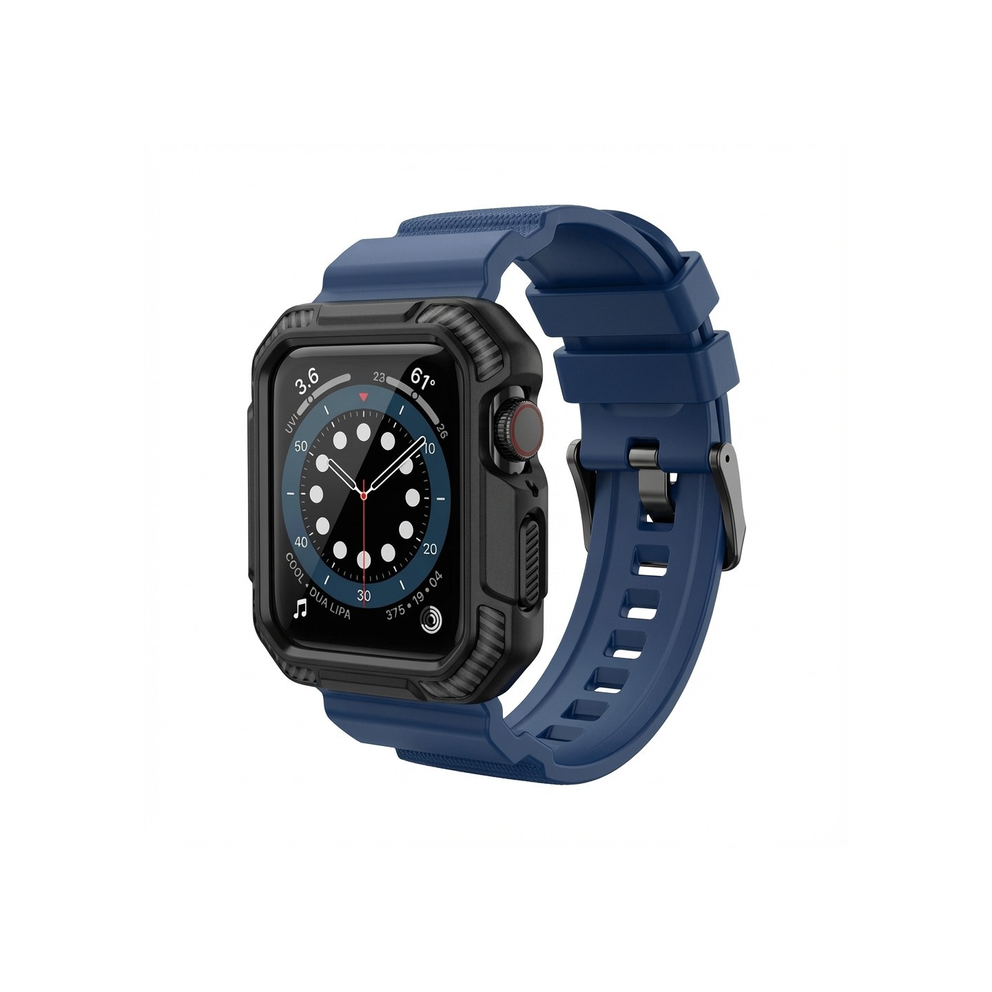 Premium Pro Armband für Apple Watch. Blau Schwarz. 40mm. 41mm. 38mm. 42mm (Series 10). GA-MAG-BNDA-P+BMS