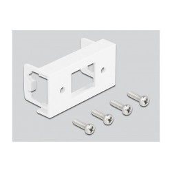 Delock Netzwerk Verlängerungskabel für Easy 45 Modul S FTP RJ45 Buchse zu RJ45 Buchse Cat.6A 2 m schwarz weiß