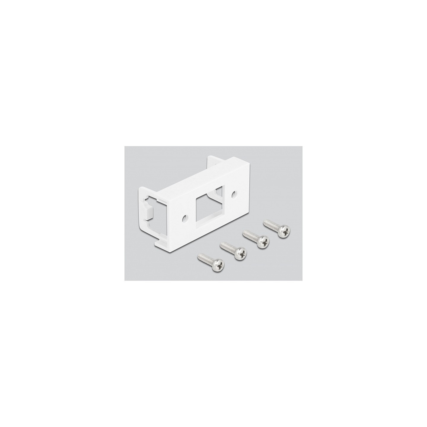 Delock Netzwerk Verlängerungskabel für Easy 45 Modul S FTP RJ45 Buchse zu RJ45 Buchse Cat.6A 2 m schwarz weiß