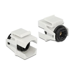 Keystone Modul TOSLINK Buchse to TOSLINK Buchse weiß — Buy in Cyprus with Fast Delivery