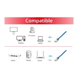 Equip Patchkabel Cat6A S FTP 2xRJ45 1.00m blau Plat.LSZH Polybeutel — Buy in Cyprus with Fast Delivery