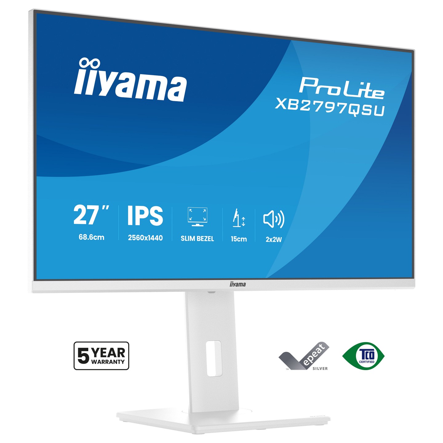 IIYAMA 68.6cm (27') XB2797QSU-W1 16:9 2xHDMI+DP+2xUSB-C — Buy in Cyprus with Fast Delivery