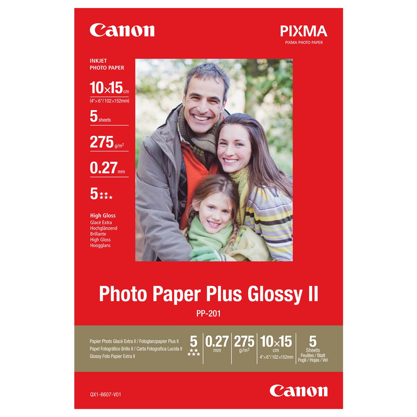 CANON PP-201 glnzend Foto Papier 10x15cm 5 Blatt — Buy in Cyprus with Fast Delivery