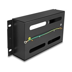 10? Schutzschalterleiste mit Abdeckung und Hutschiene 3 HE Metall schwarz — Buy in Cyprus with Fast Delivery