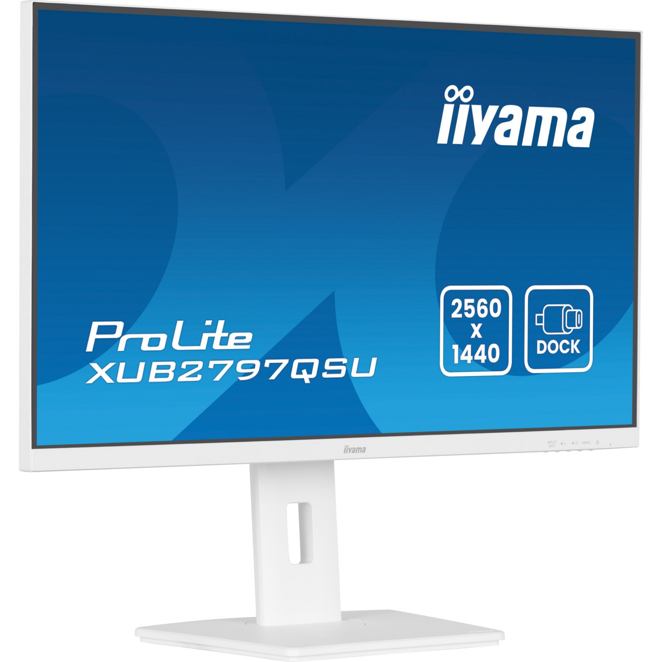 iiyama ProLite XUB2797QSU-W2 - 27-inch QHD IPS, 100Hz, 1ms, USB hub, HDMI 2.0 + DP1.4, White, Height-adjustable