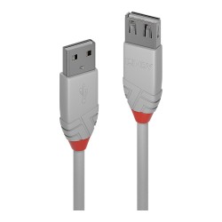 LINDY USB 2.0 Verlängerung Typ A A Anthra Line M F 2m — Buy in Cyprus with Fast Delivery