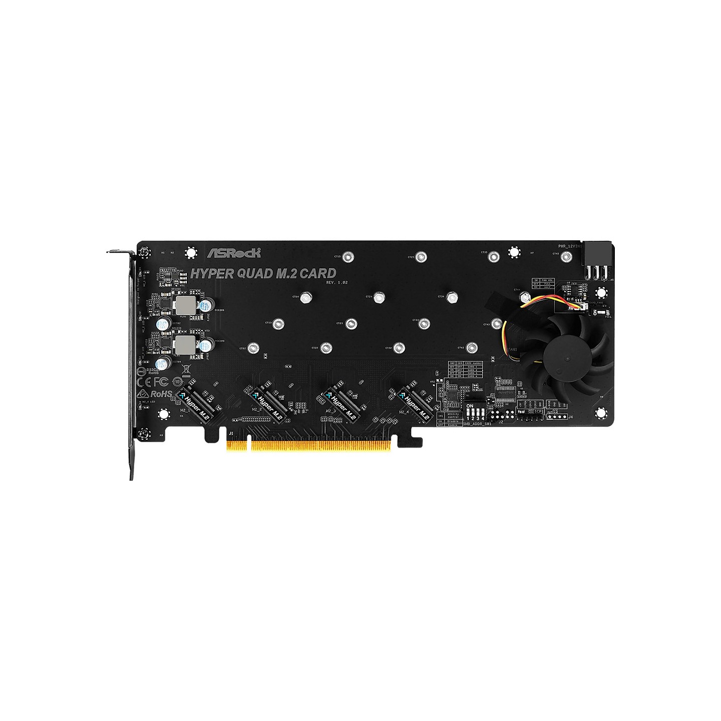 ASRock Hyper Quad M.2 Card PCIe Gen4 x16 für 4x SSD — Buy in Cyprus with Fast Delivery