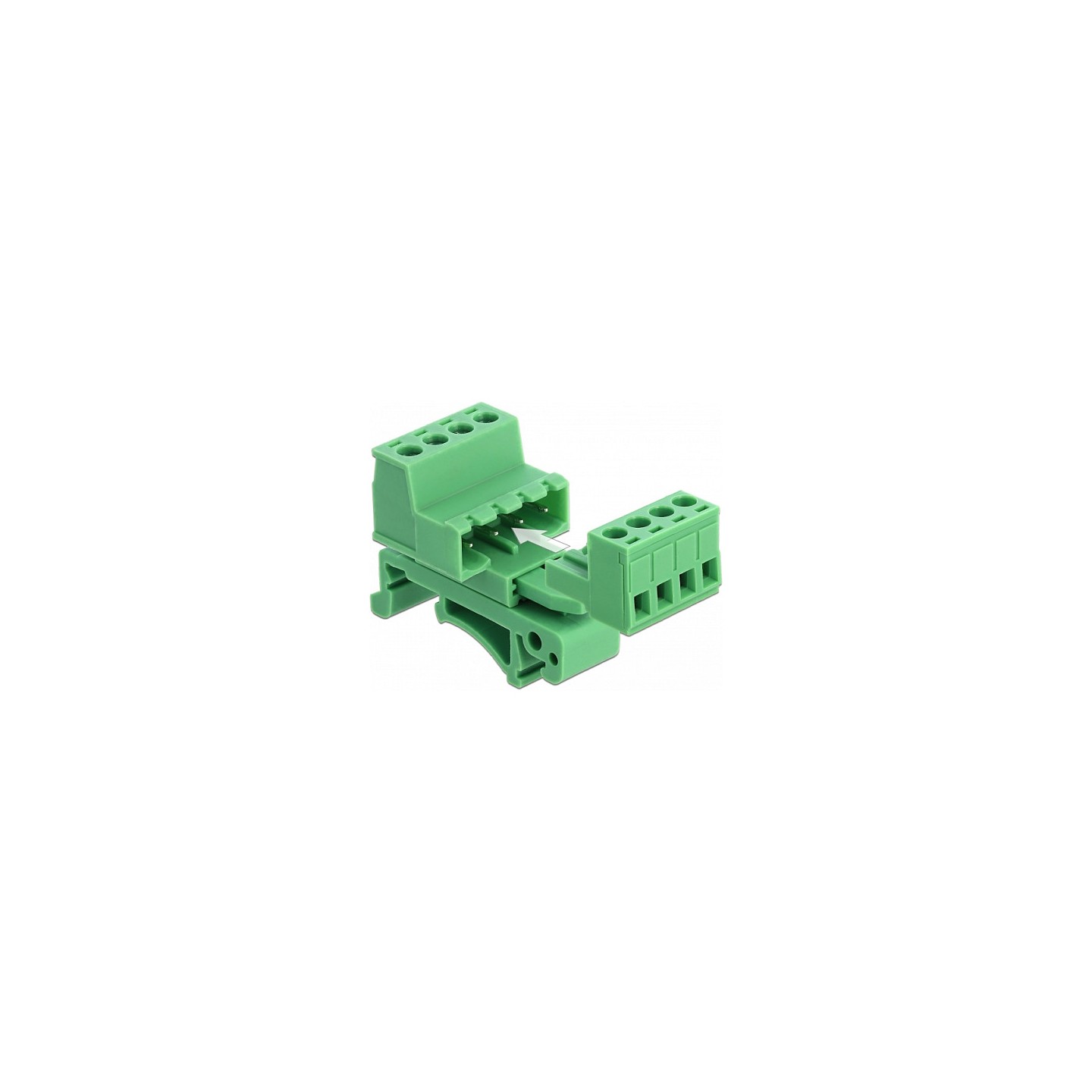 Terminalblock Set für Hutschienen 4 Pin mit Rastermaß 5.08 mm gewinkelt — Buy in Cyprus with Fast Delivery