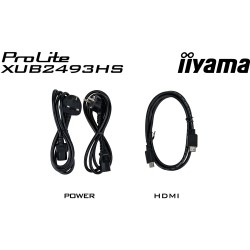 iiyama ProLite XUB2493HS-B6 - 24" FHD IPS 100Hz 0.5ms Height Adj Pivot/Swivel HDMI+DP (Boxed)