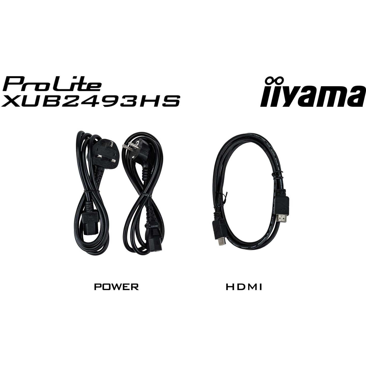 iiyama ProLite XUB2493HS-B6 - 24" FHD IPS 100Hz 0.5ms Height Adj Pivot/Swivel HDMI+DP (Boxed)