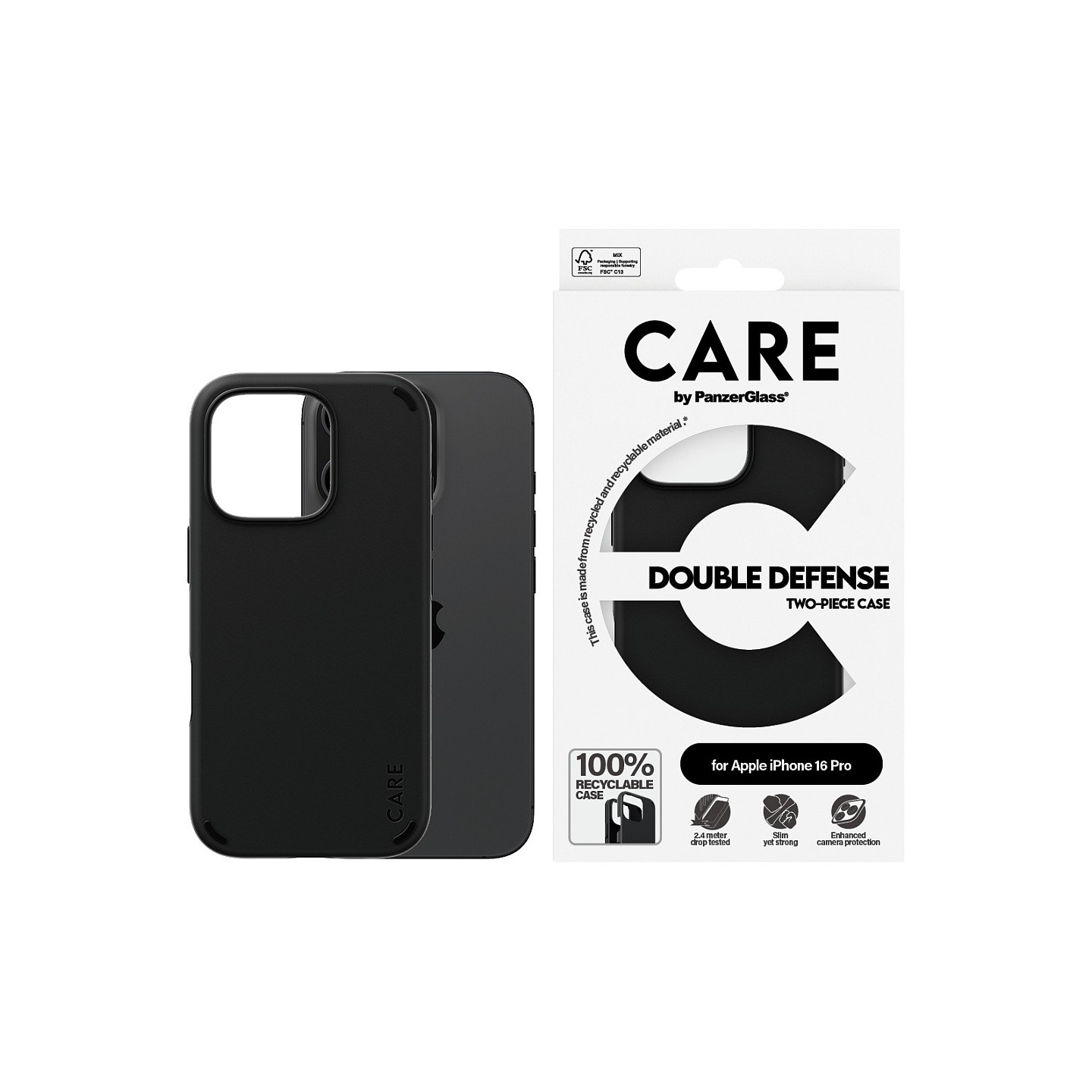 CARE Case Feature Double Defence Black iPhone 16 Pro — Buy in Cyprus with Fast Delivery