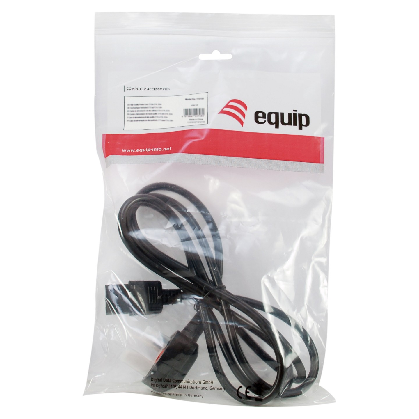 Equip Stromkabel UK-BS1363 - to C13 St Bu schwarz 2.00m PVC Polybeutel — Buy in Cyprus with Fast Delivery