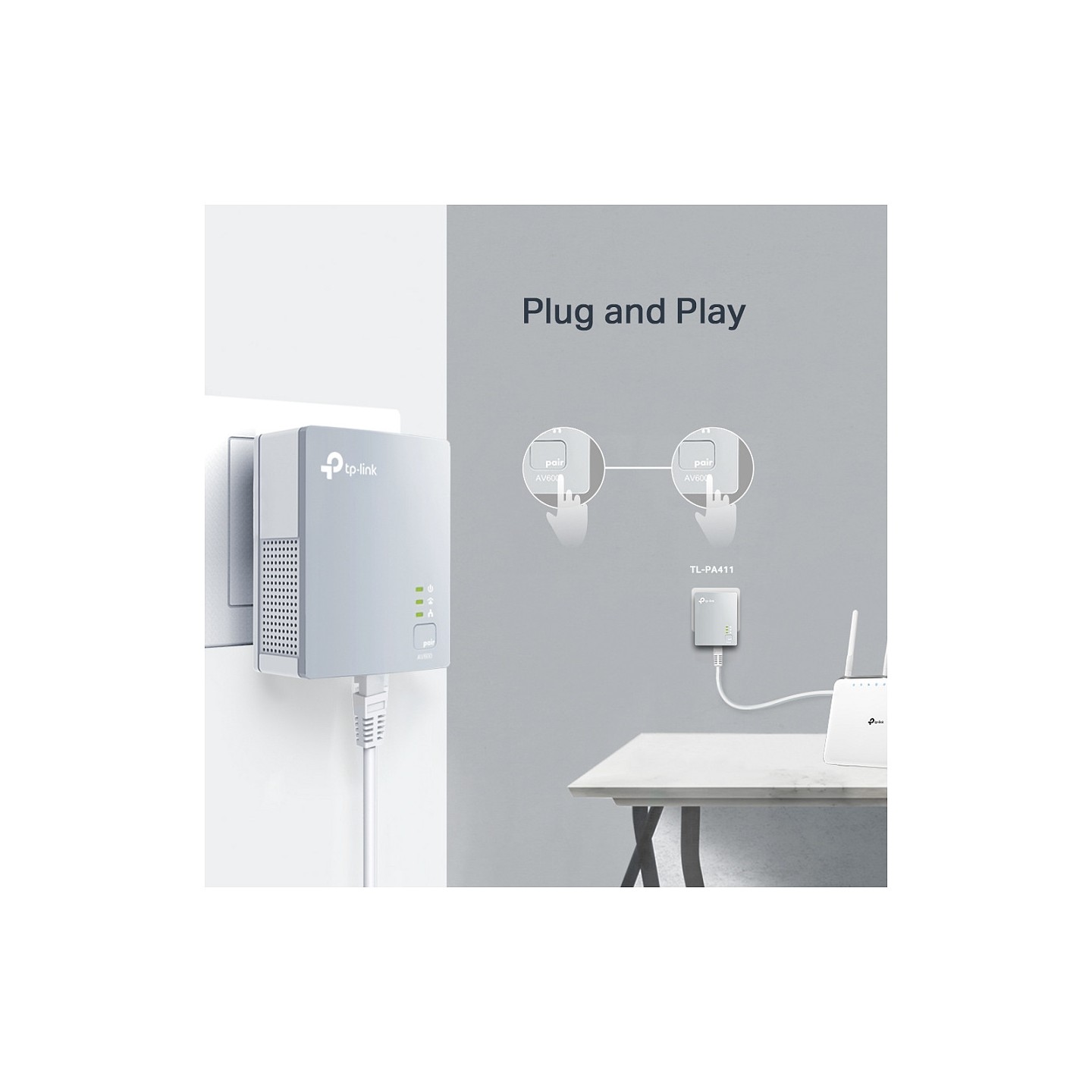TP-LINK TL-PA411KIT AV500 Nano Powerline Adapter Starter Kit — Buy in Cyprus with Fast Delivery
