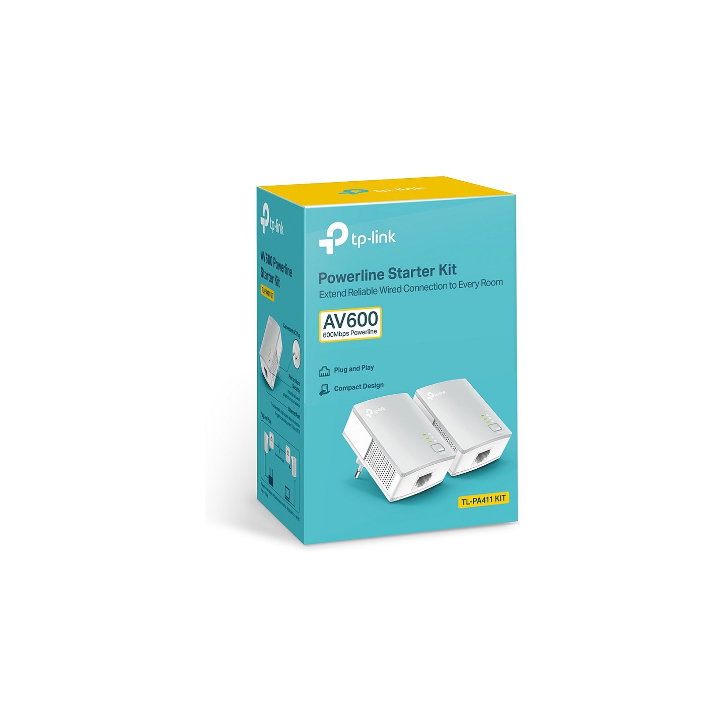 TP-LINK TL-PA411KIT AV500 Nano Powerline Adapter Starter Kit — Buy in Cyprus with Fast Delivery