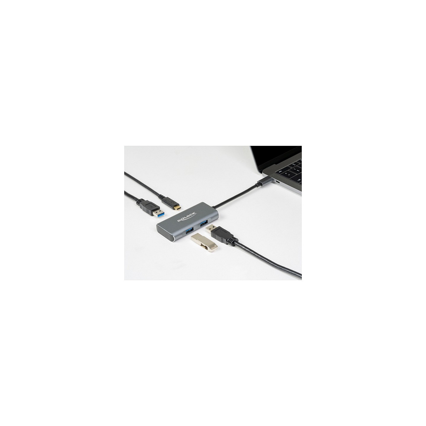 DELOCK Externer USB 3.2 Gen 2 USB Type-C Hub mit 3 x USB Typ-A und 1 x USB Type-C — Buy in Cyprus with Fast Delivery