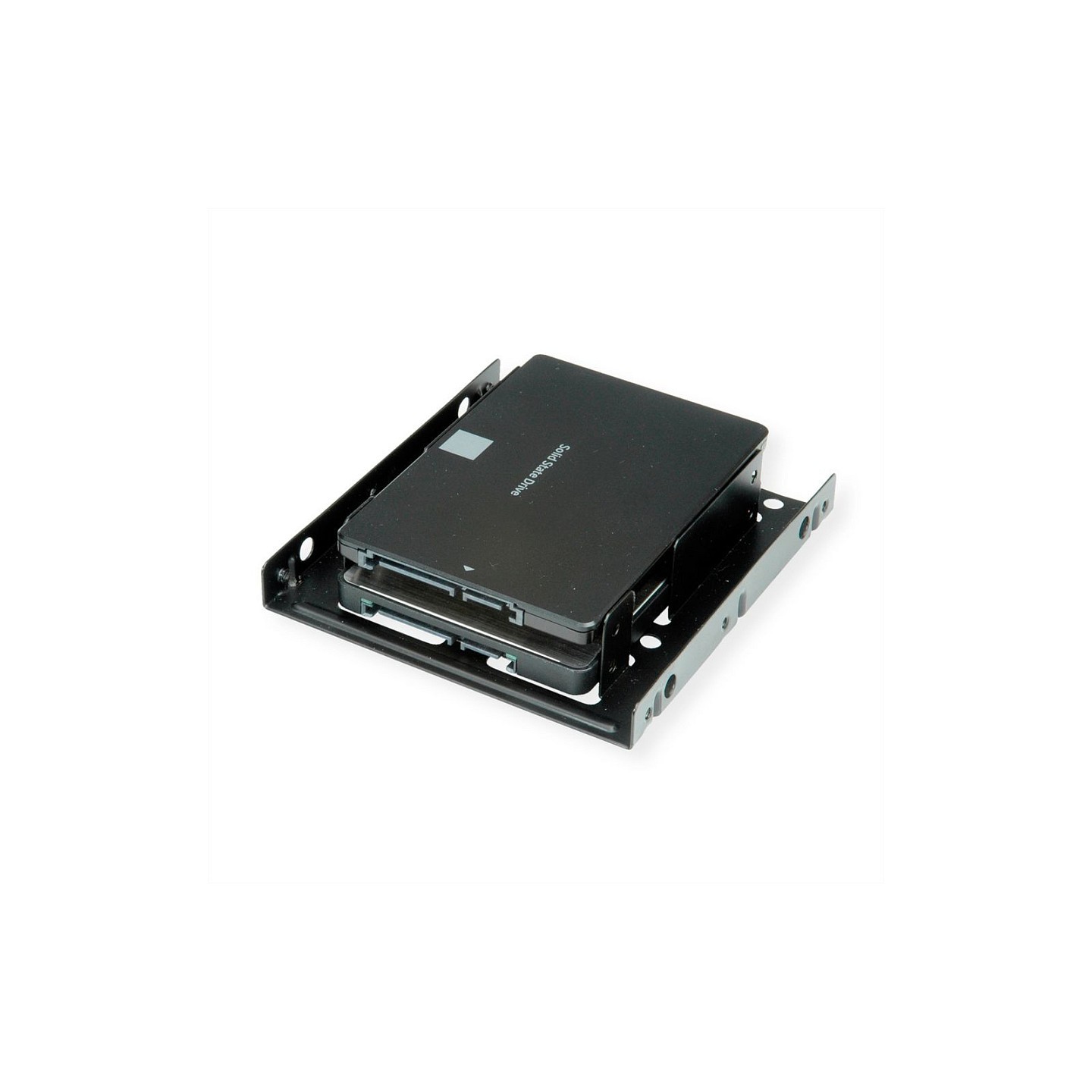 ROLINE Montageadapter. 3.5 Zoll Rahmen fr 2x 2.5 HDD SSD. Metall. schwarz — Buy in Cyprus with Fast Delivery