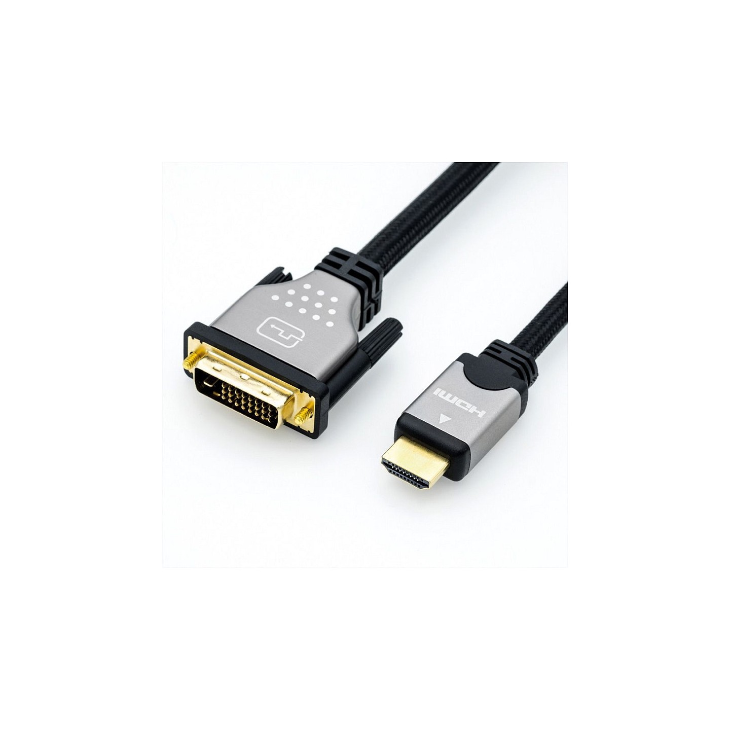 ROLINE Monitorkabel DVI (24+1) - HDMI. ST ST. schwarz silber. 2 m — Buy in Cyprus with Fast Delivery