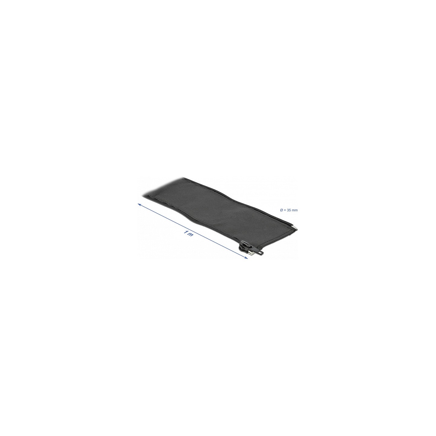 Gewebeschlauch mit Reißverschluss hitzebeständig 1 m x 35 mm schwarz — Buy in Cyprus with Fast Delivery