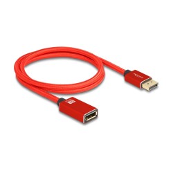 DELOCK DisplayPort Verlngerungskabel 8K 60 Hz 1 m rot Metall ohne Einrastfunktion — Buy in Cyprus with Fast Delivery