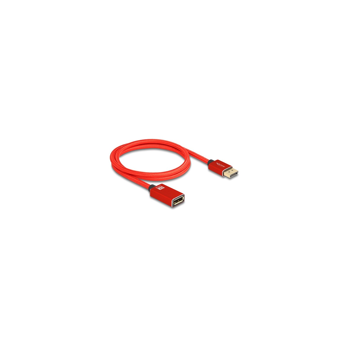 DELOCK DisplayPort Verlngerungskabel 8K 60 Hz 1 m rot Metall ohne Einrastfunktion — Buy in Cyprus with Fast Delivery