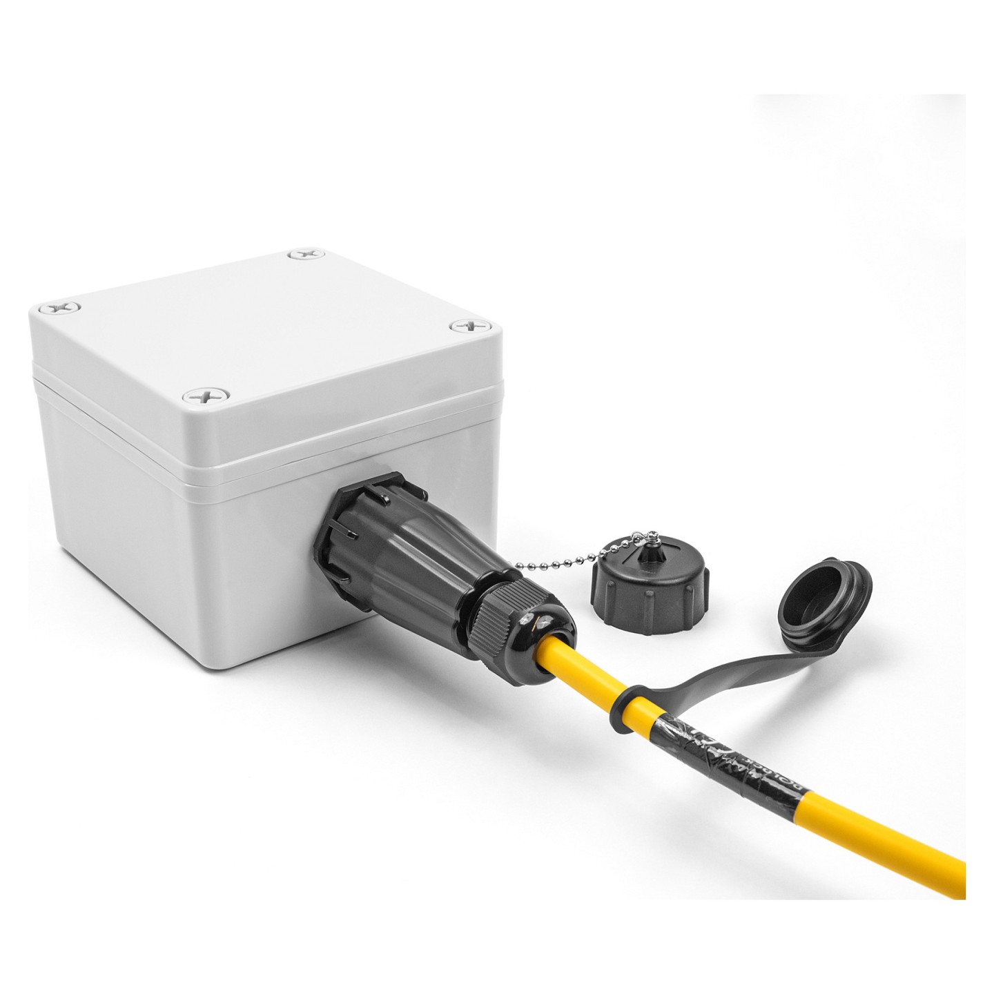 Delock LWL Einbaubuchse LC Duplex zu LC Duplex mit Verschlusskappe Singlemode IP68 staub- und wasserdicht