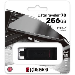 Buy Kingston DataTraveler DT70 - 256GB USB-C 3.2 Gen 1 - Black in Cyprus, Nicosia, Limassol, Larnaka, Pafos