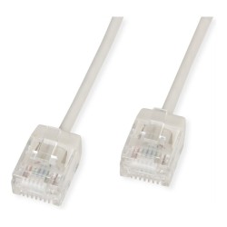 ROLINE UTP DataCenter Patchkabel Cat.6A (Class EA). LSOH. slim. extra kurzer Stecker. grau. 1 m