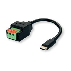 ROLINE Kabeladapter USB-Typ-C Stecker zu 5-Pin-Klemmleiste. (Drucktasten). 15 cm — Buy in Cyprus with Fast Delivery