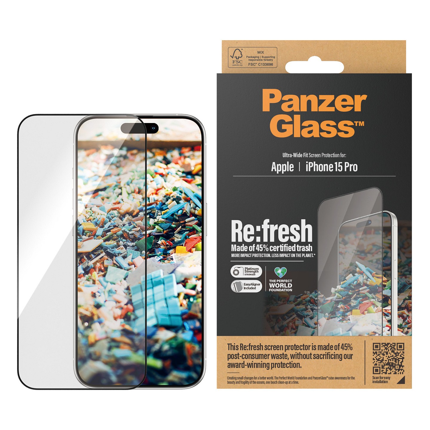 PanzerGlass iPhone 15 Pro. Refresh UWF w. Aligner — Buy in Cyprus with Fast Delivery